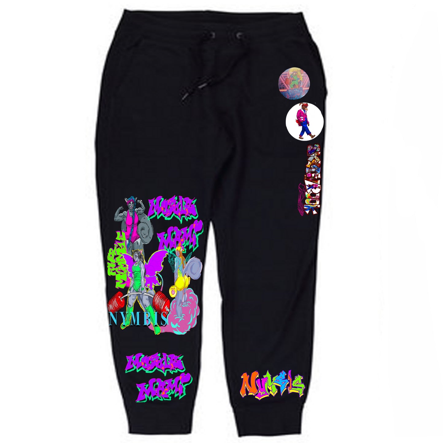 Muscle/Power Mami Max Graffitix Black Sweatpants