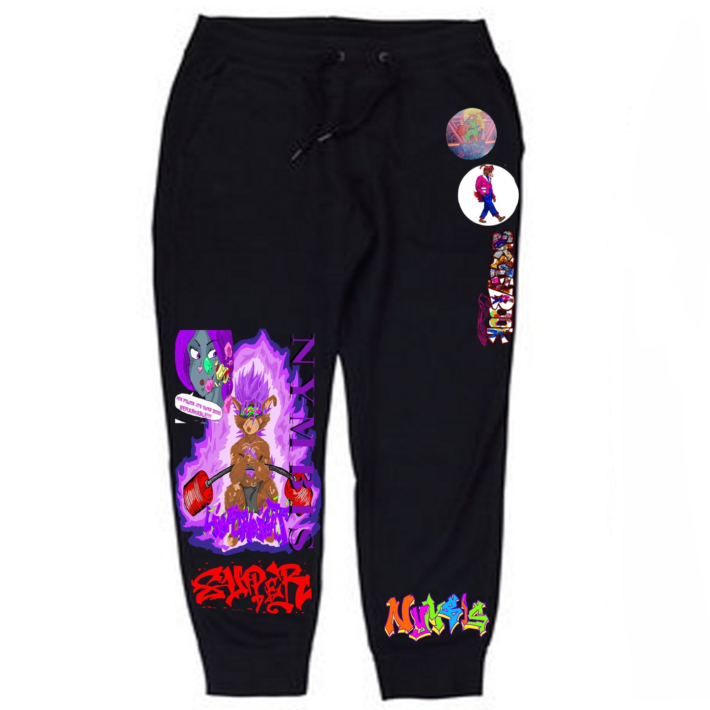Lightweight Max Graffitix Black Sweats