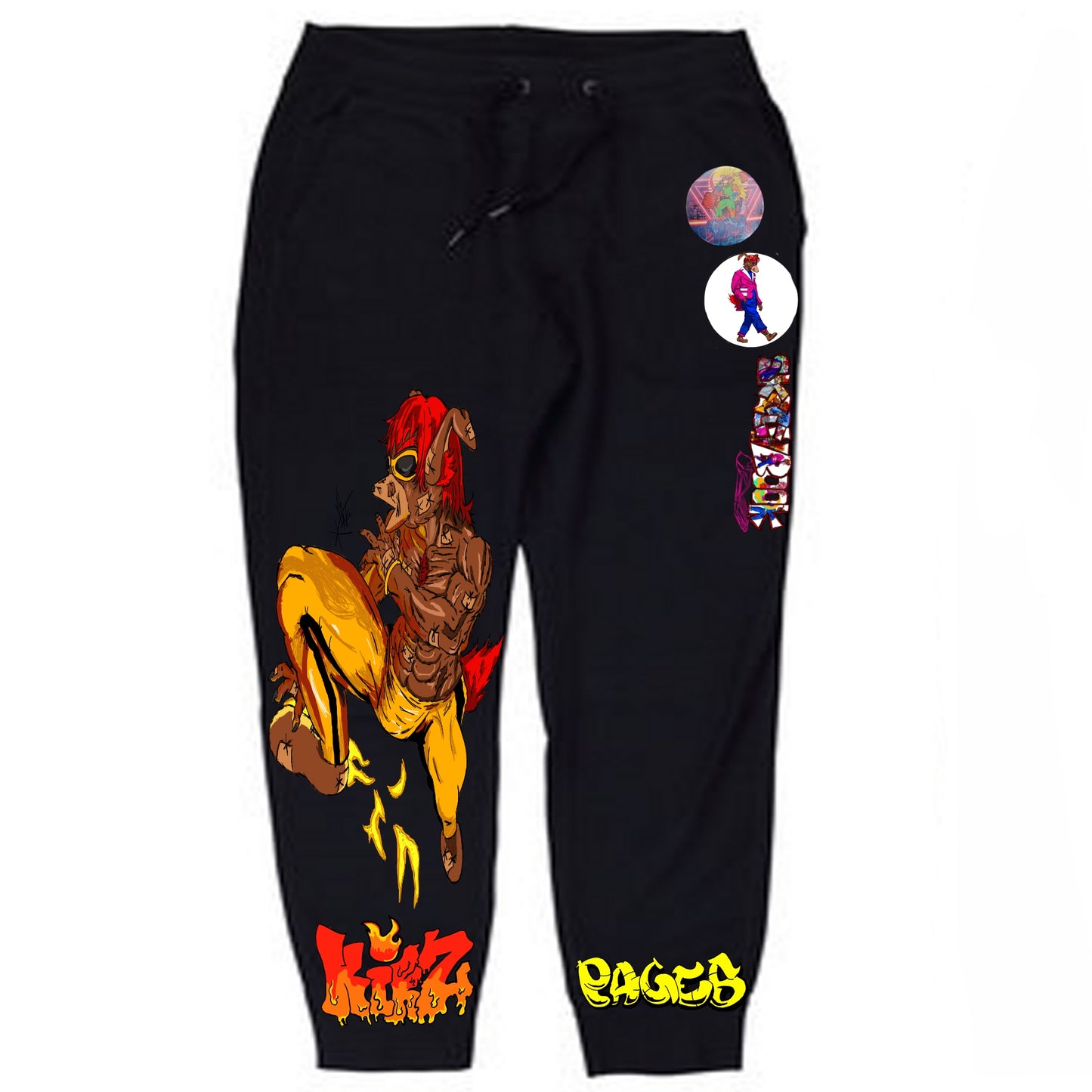 Enter The McFly Graffitix Black Sweatpants