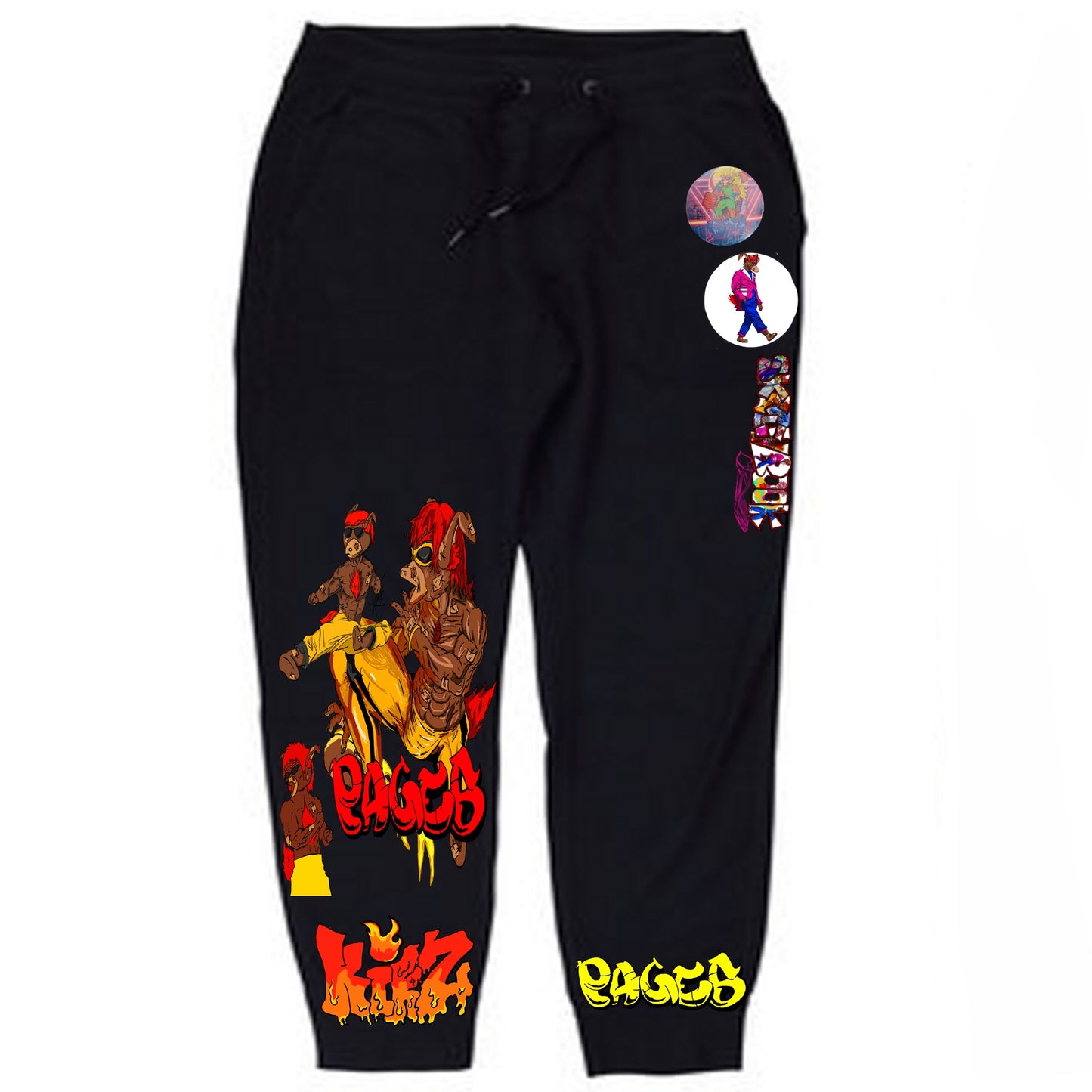 Enter The McFly Graffitix Black Sweatpants