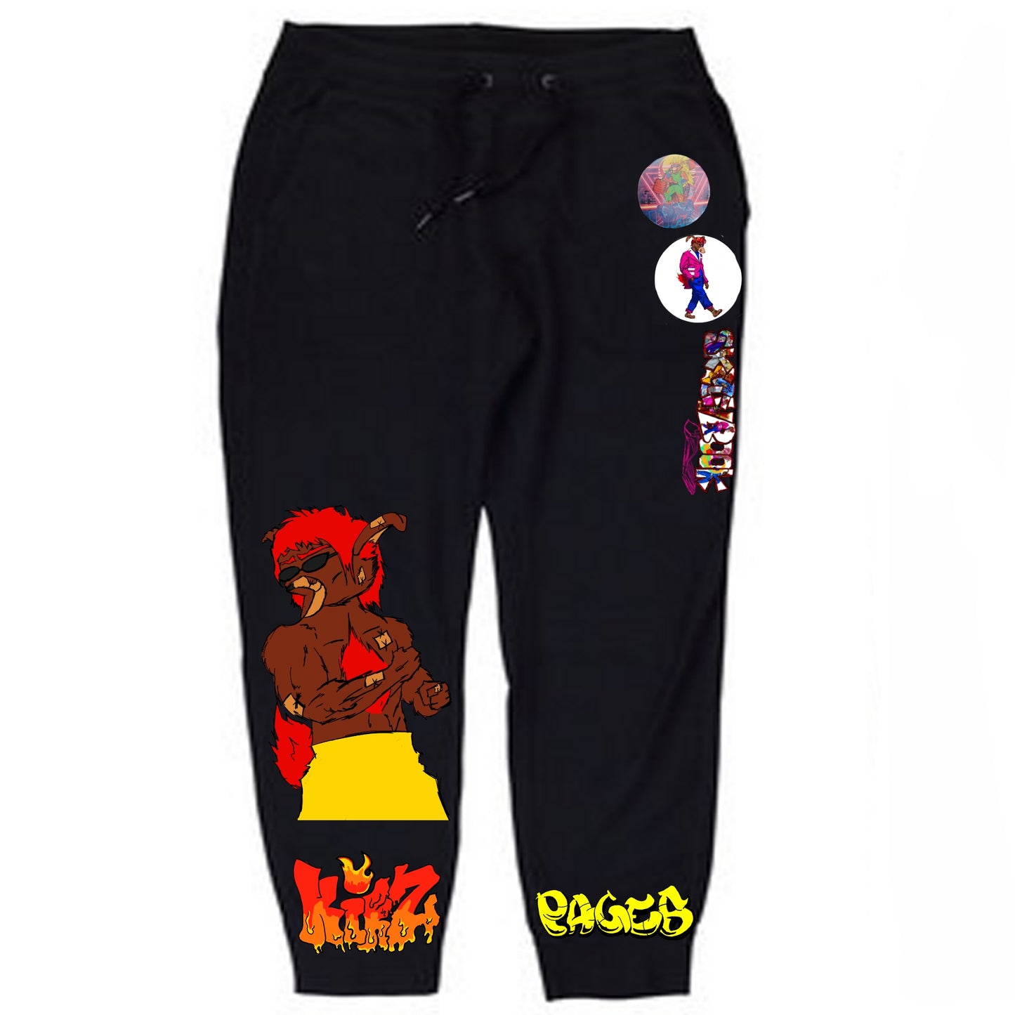 Enter The McFly Graffitix Black Sweatpants