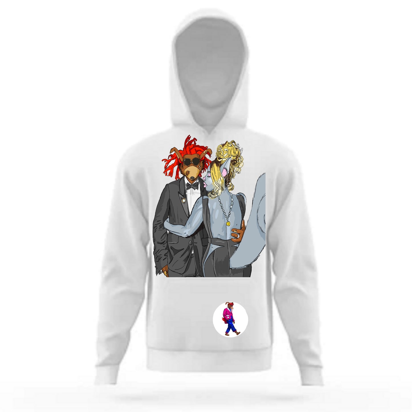 Crown Sketchbook: Pages White Hoodie