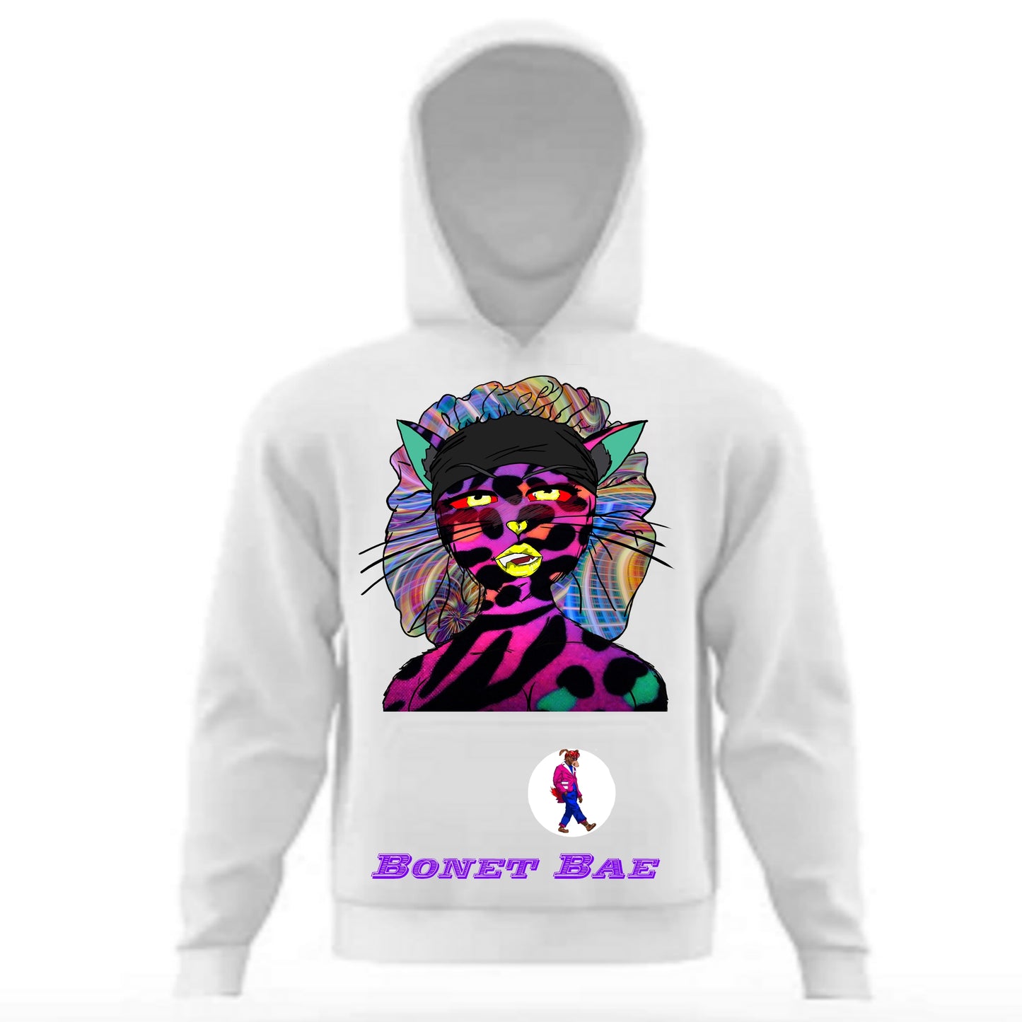 Bonnet Bae Hoodie White