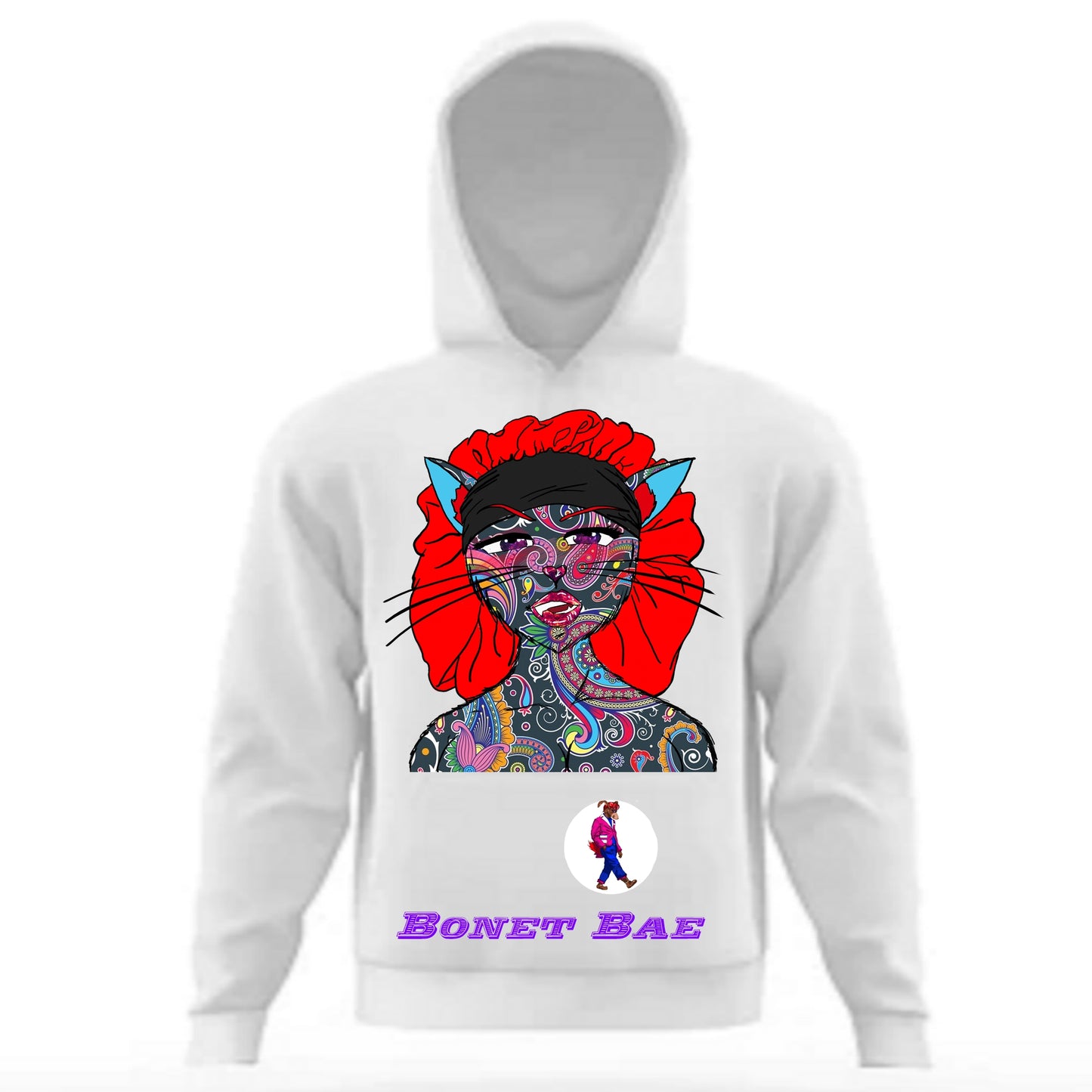Bonnet Bae Hoodie White