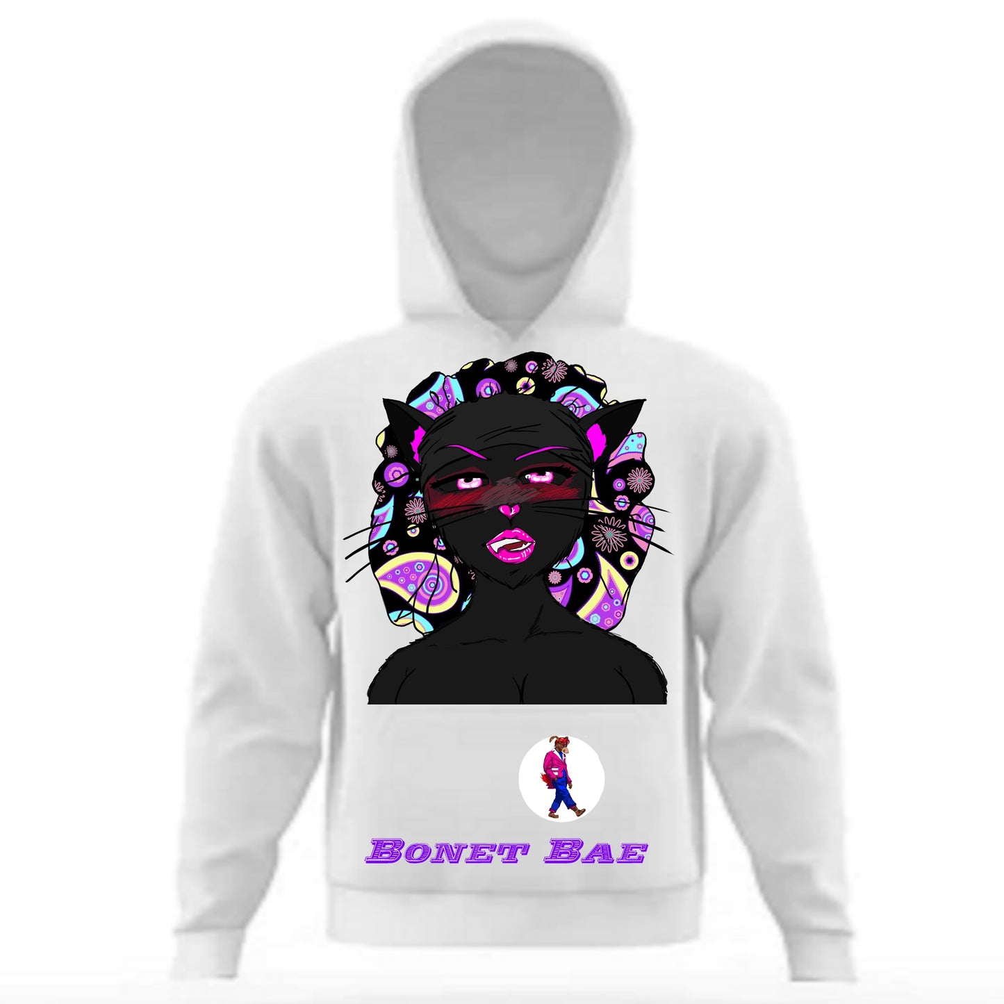 Bonnet Bae Hoodie White