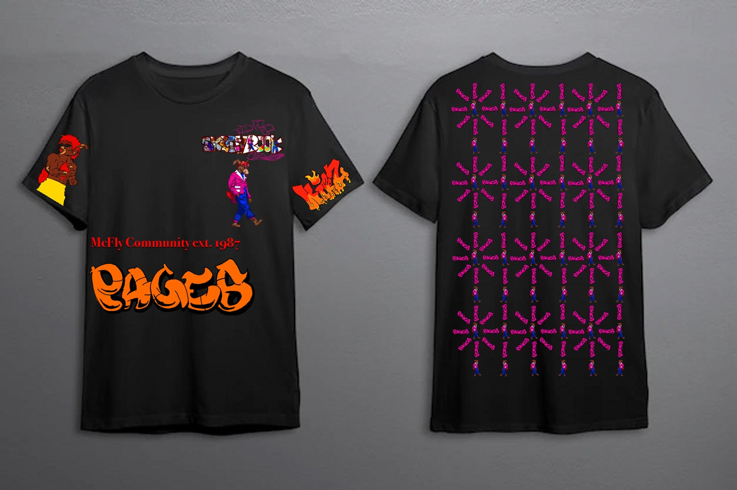 Enter The McFly Graffitix Tier 2 Black T-Shirt