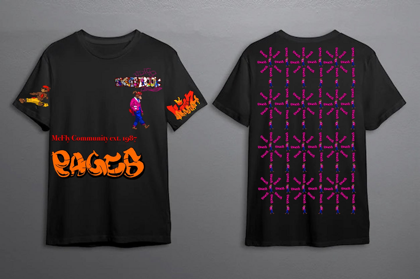 Enter The McFly Graffitix Tier 2 Black T-Shirt