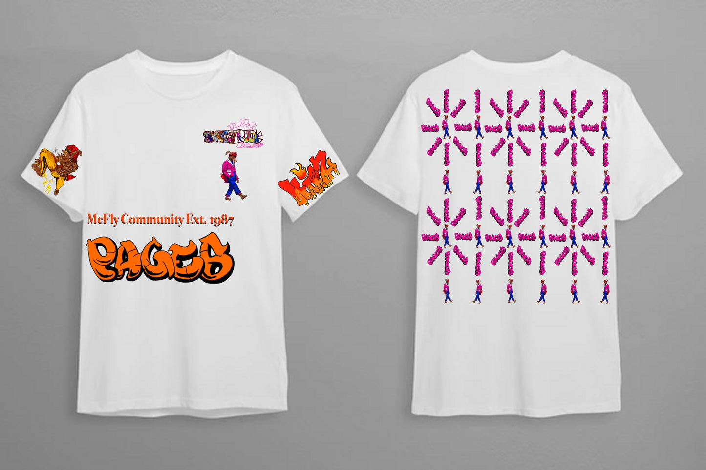 Enter The McFly Graffitix Tier 2 White T-Shirt