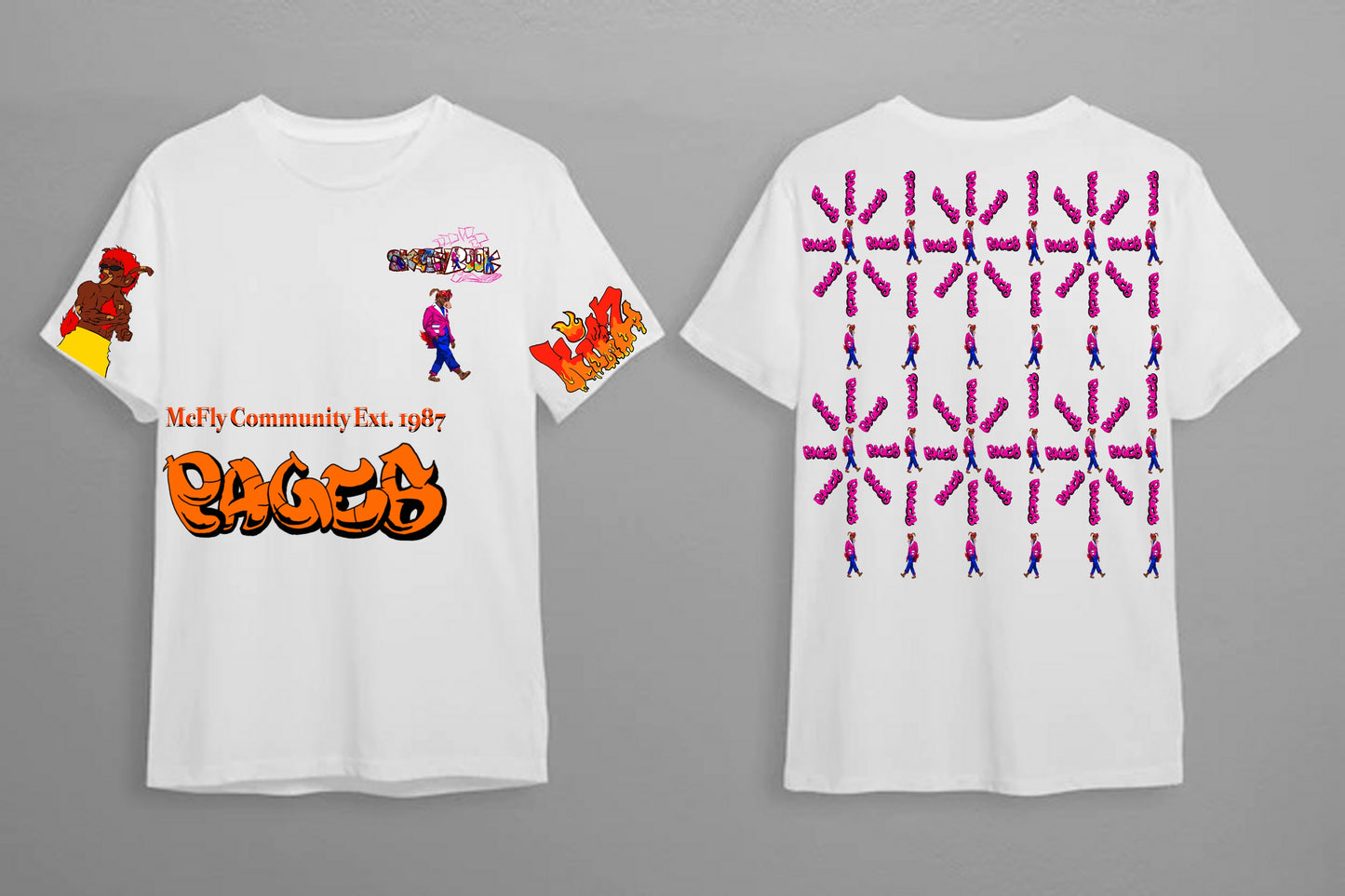 Enter The McFly Graffitix Tier 2 White T-Shirt