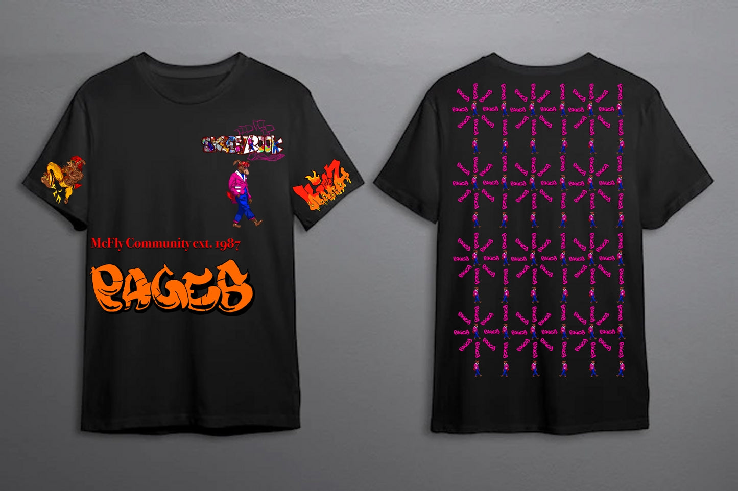 Enter The McFly Graffitix Tier 2 Black T-Shirt