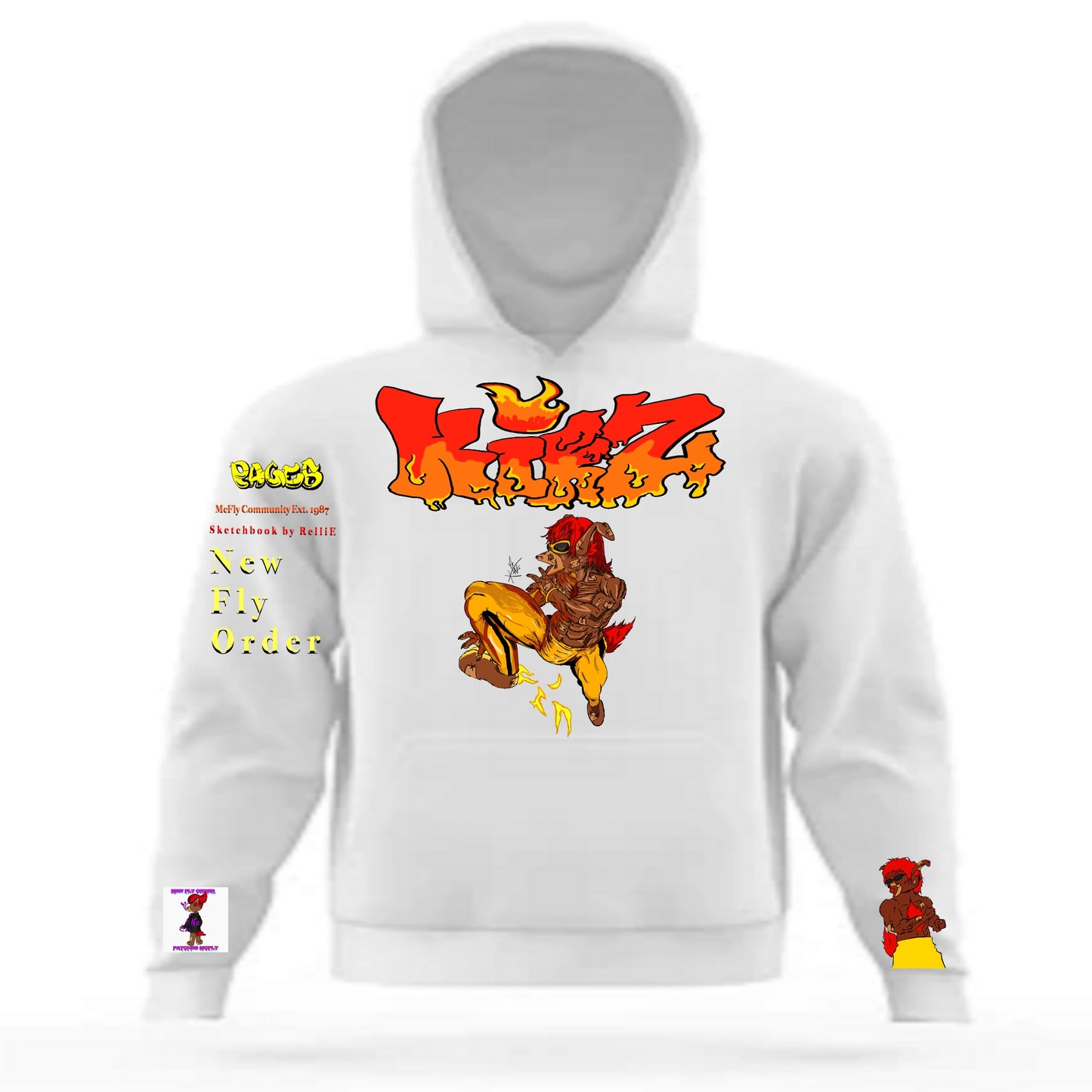 Enter The McFly Graffitix Tier 2 White Hoodie