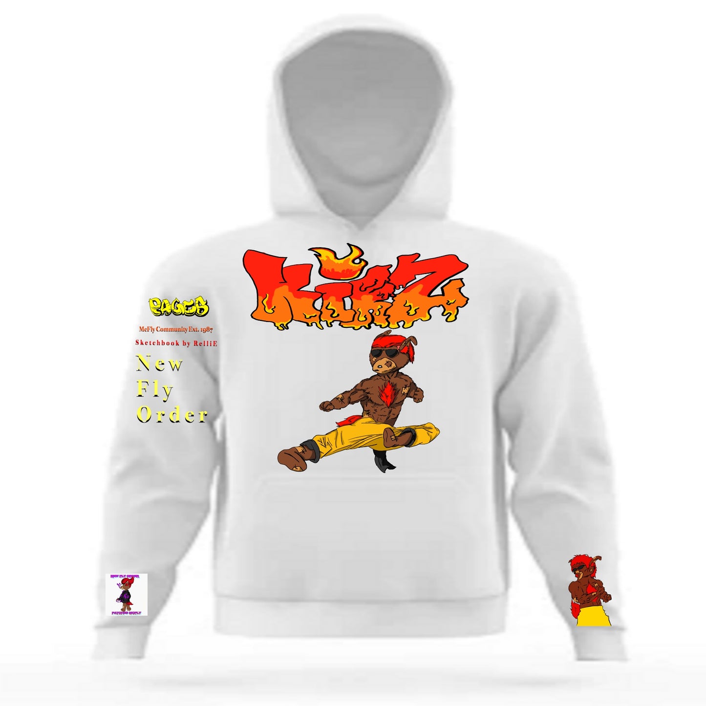 Enter The McFly Graffitix Tier 2 White Hoodie