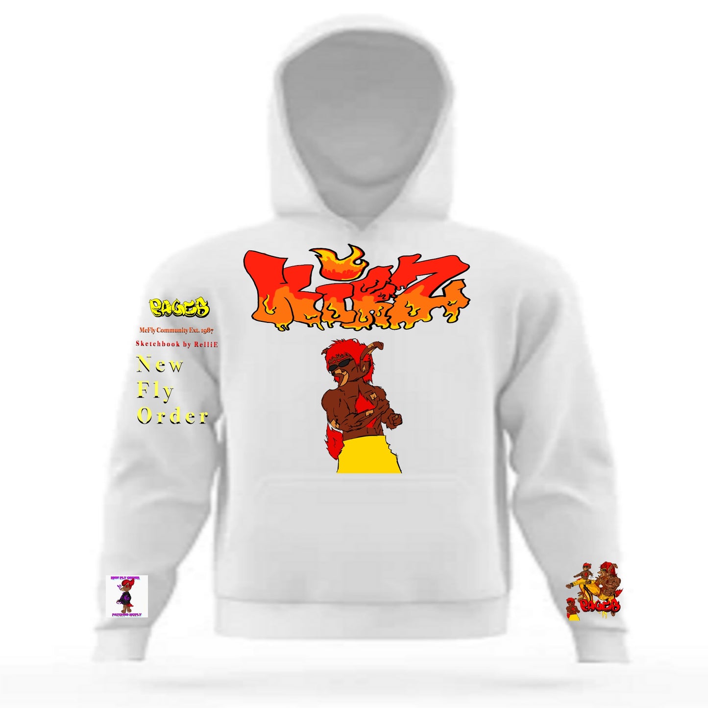 Enter The McFly Graffitix Tier 2 White Hoodie