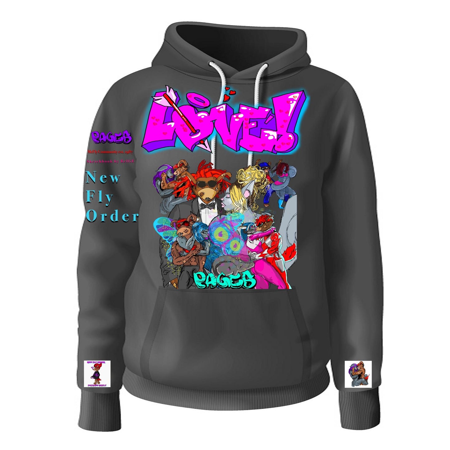 Love Graffitix Tier 2 Black Hoodie
