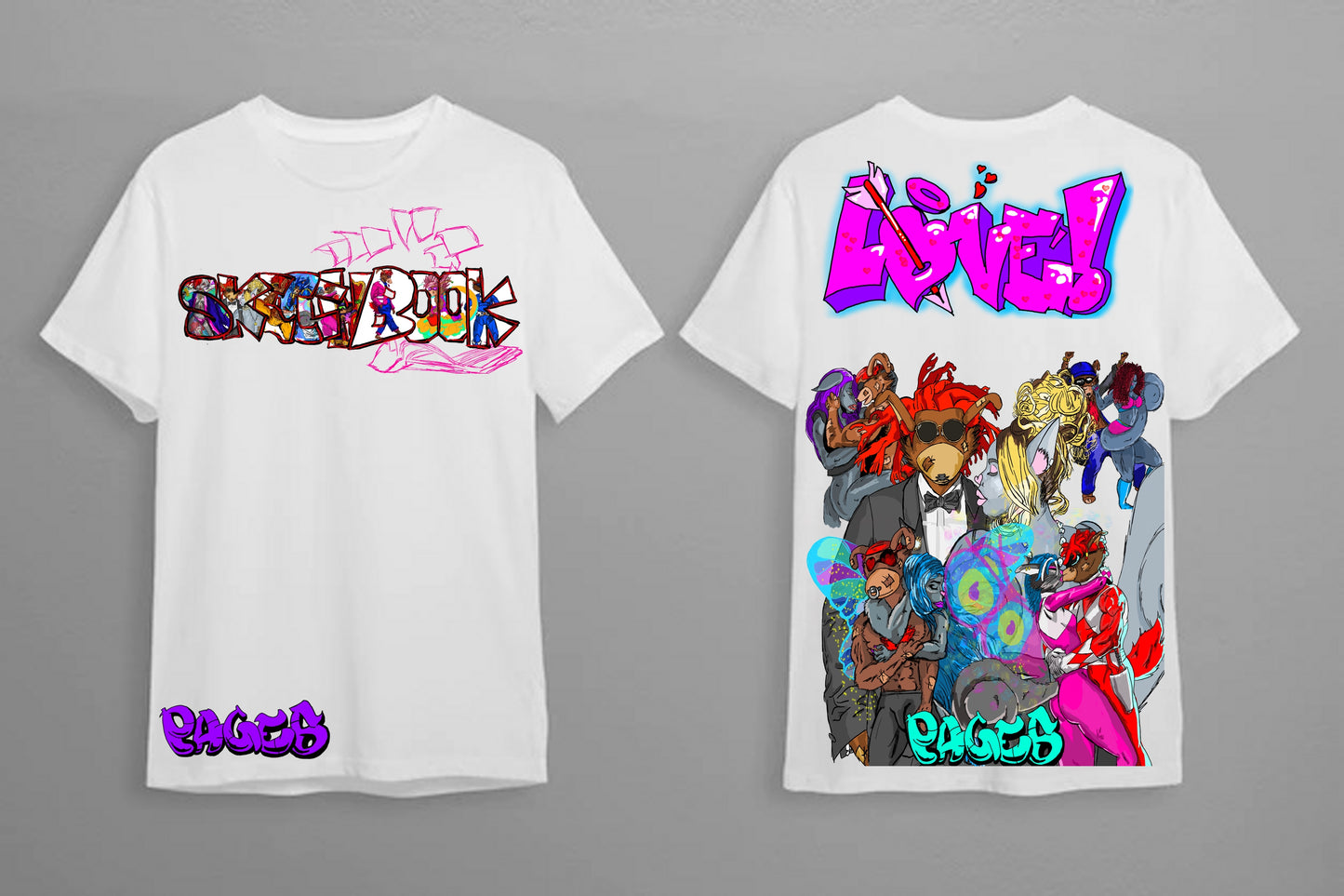 Power Lover Graffitix Tier 1 White T-Shirts