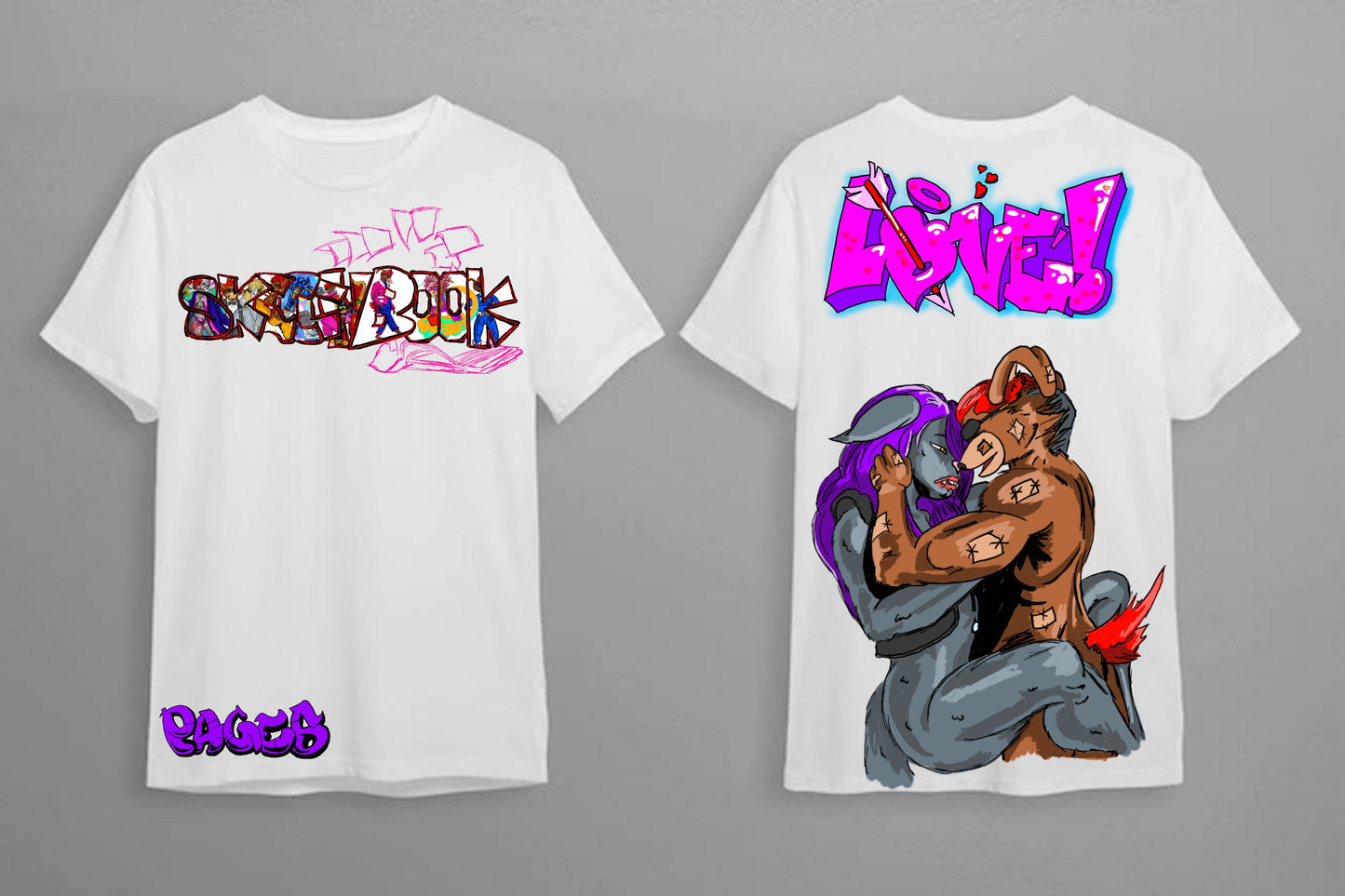 Power Lover Graffitix Tier 1 White T-Shirts