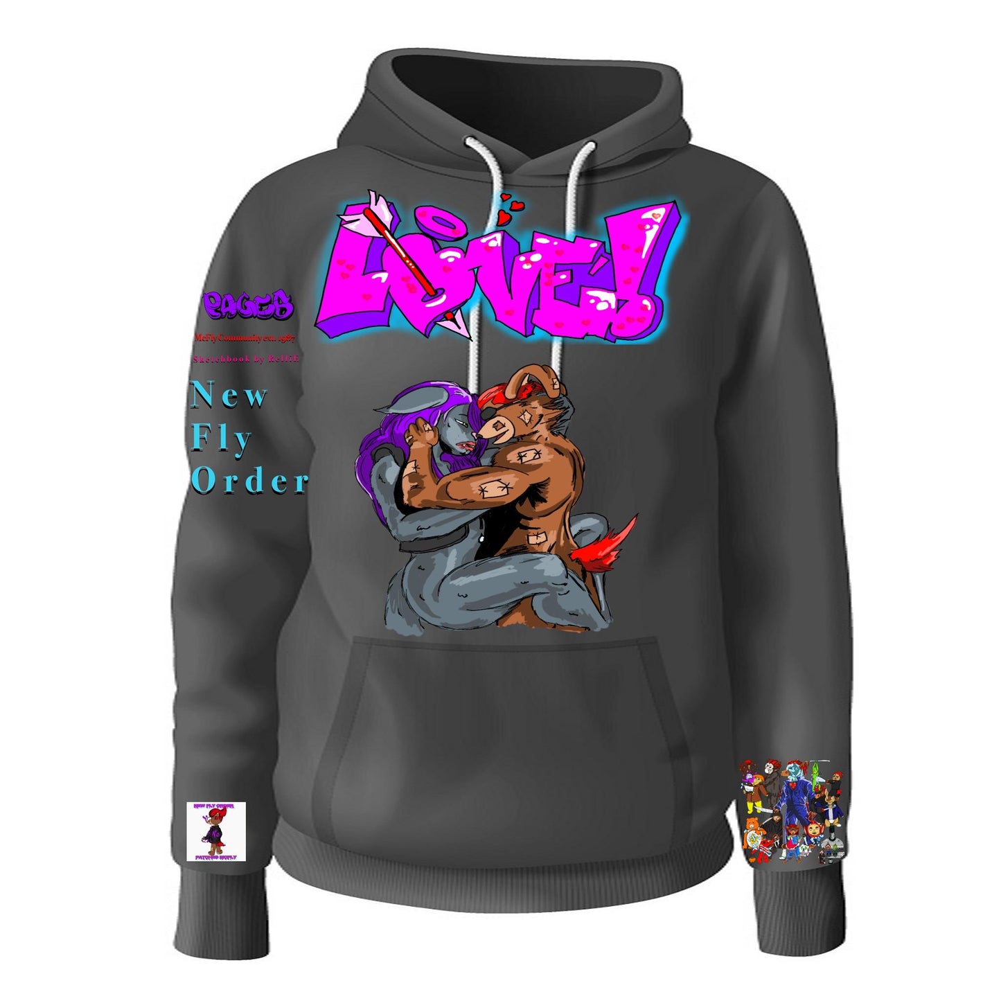 Love Graffitix Tier 2 Black Hoodie