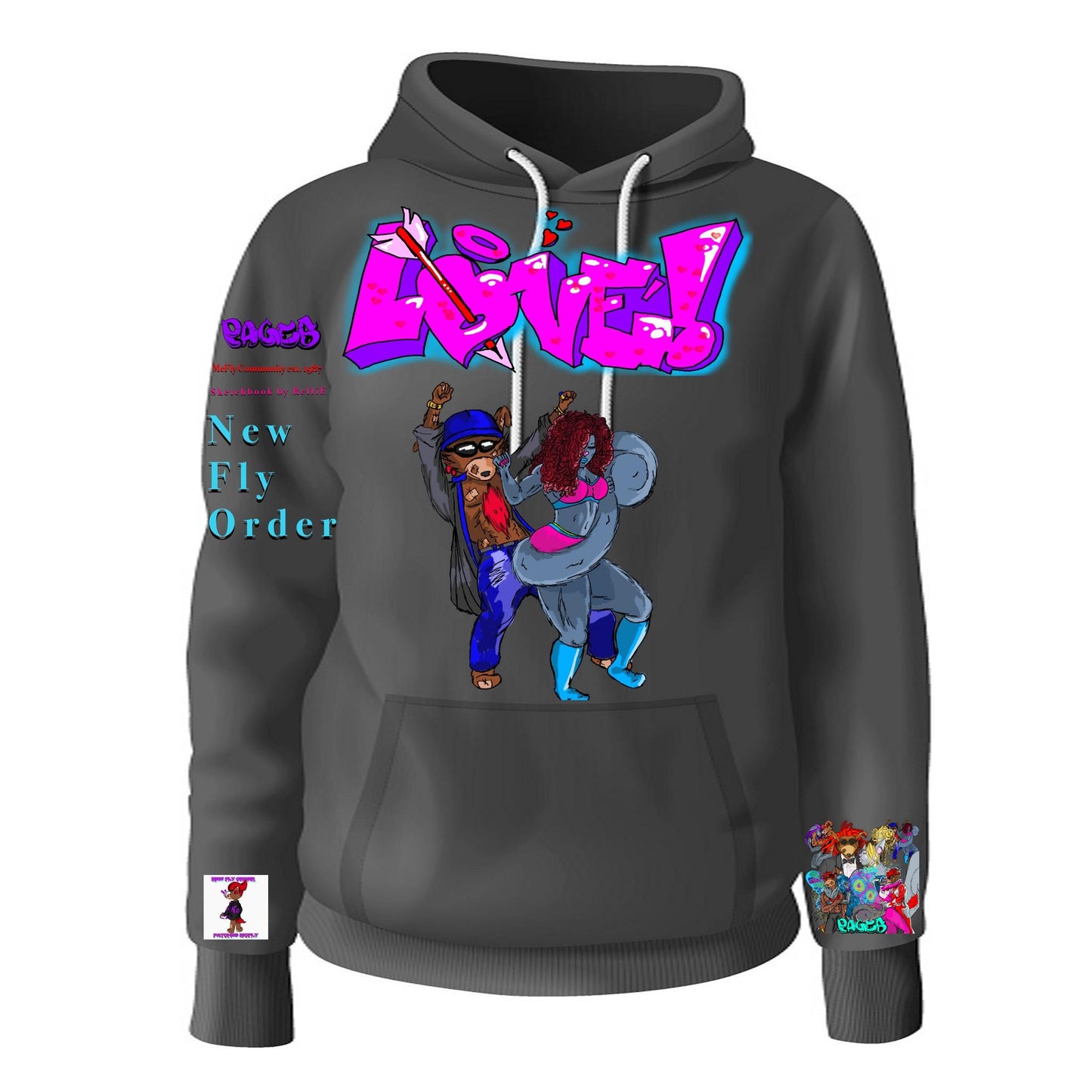 Love Graffitix Tier 2 Black Hoodie
