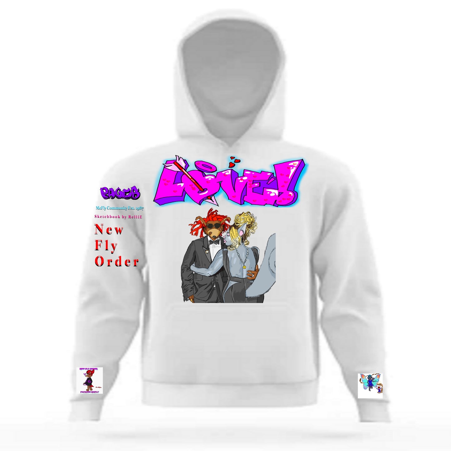 Love Graffitix Tier 2 White Hoodie