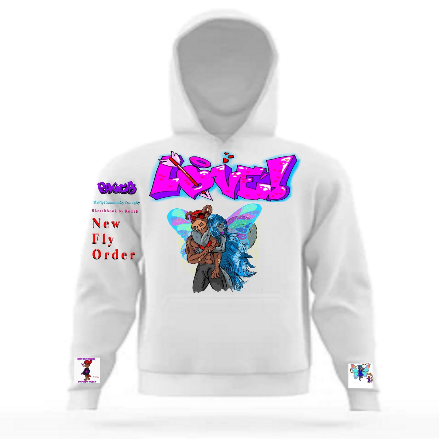 Love Graffitix Tier 2 White Hoodie