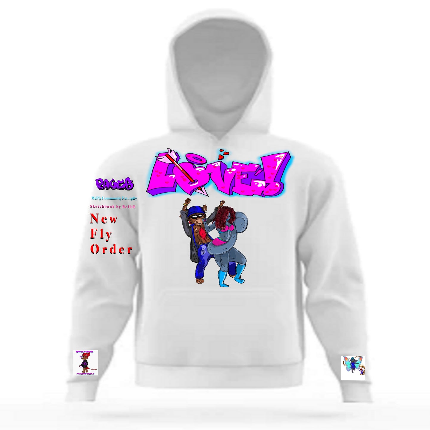Love Graffitix Tier 2 White Hoodie
