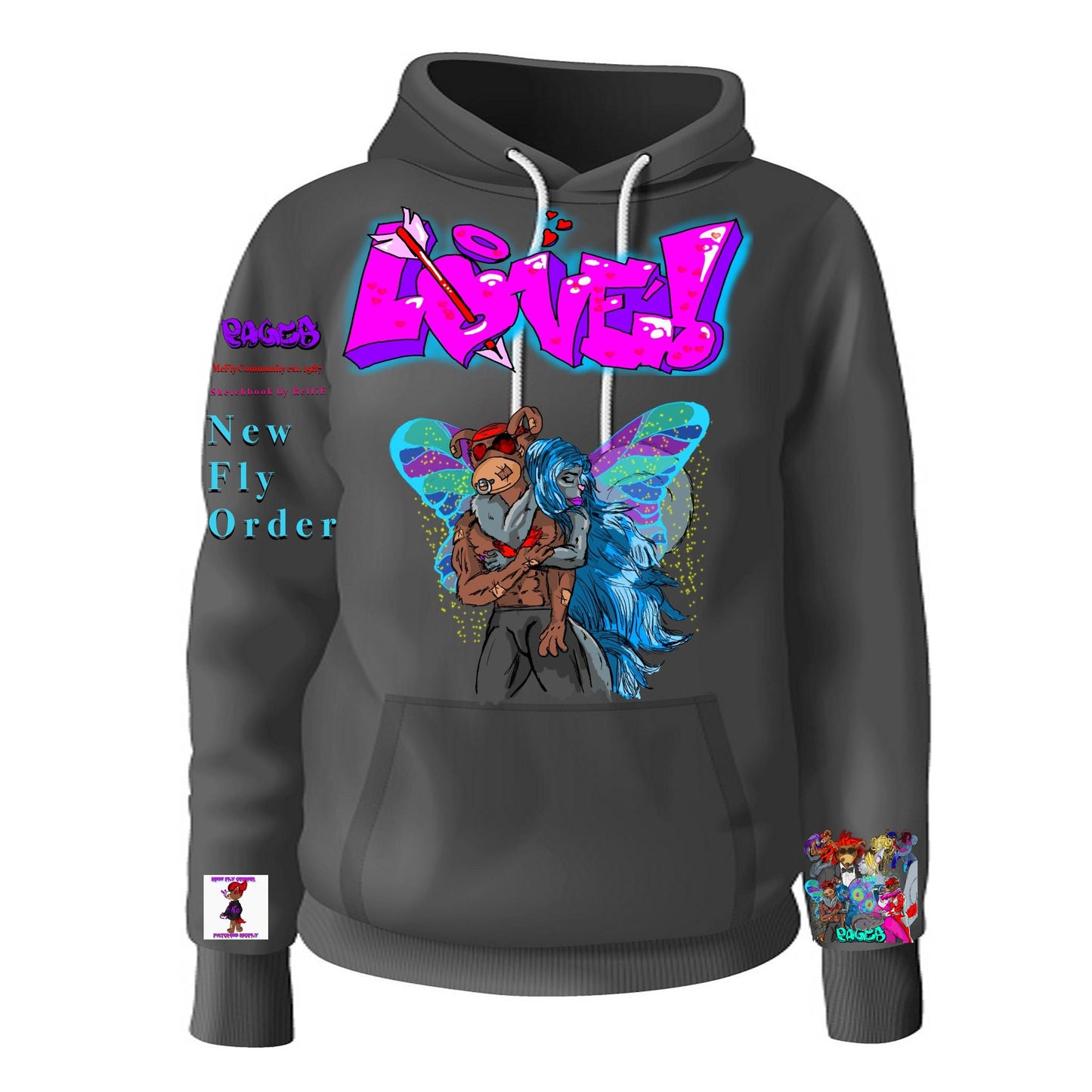 Love Graffitix Tier 2 Black Hoodie