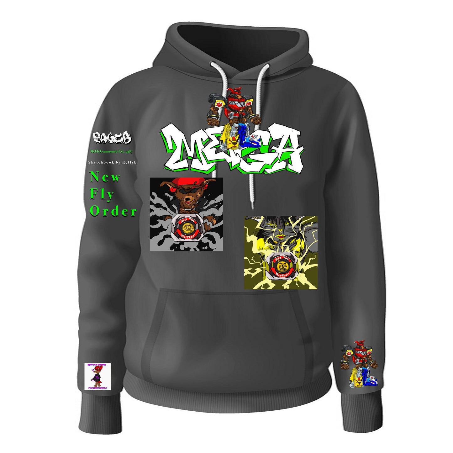 The Mighty Graffitix Tier 2 Black Hoodie