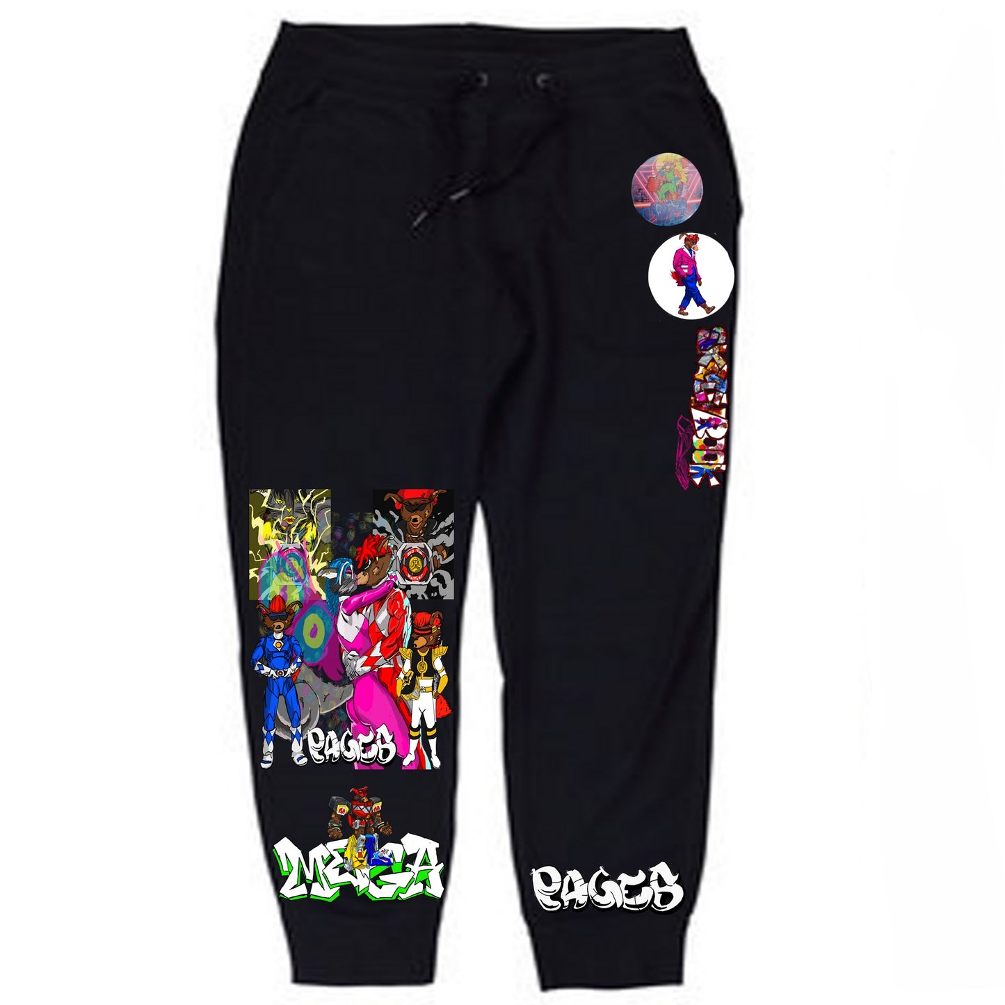 The Mighty Graffitix Black Sweatpants