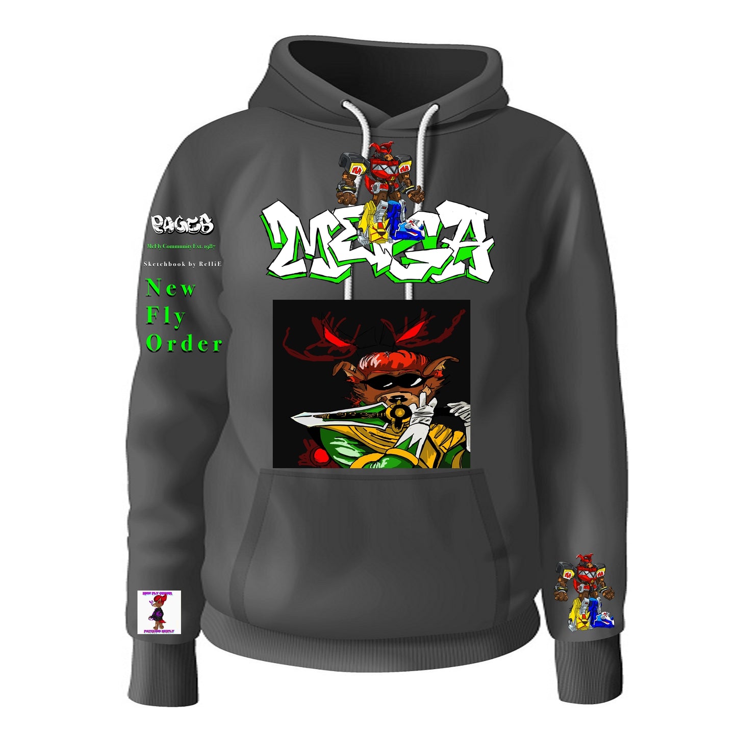 The Mighty Graffitix Tier 2 Black Hoodie
