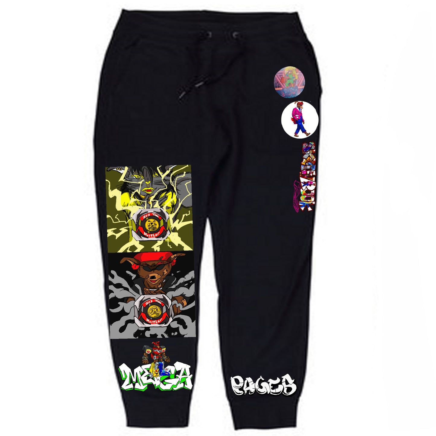 The Mighty Graffitix Black Sweatpants