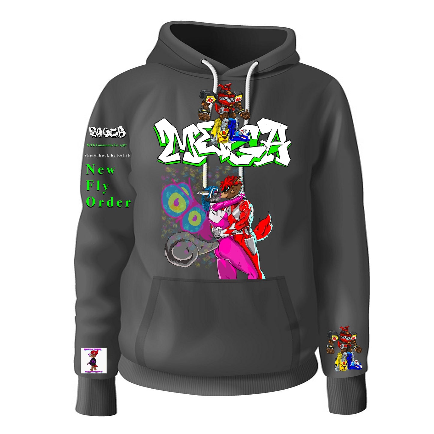 The Mighty Graffitix Tier 2 Black Hoodie