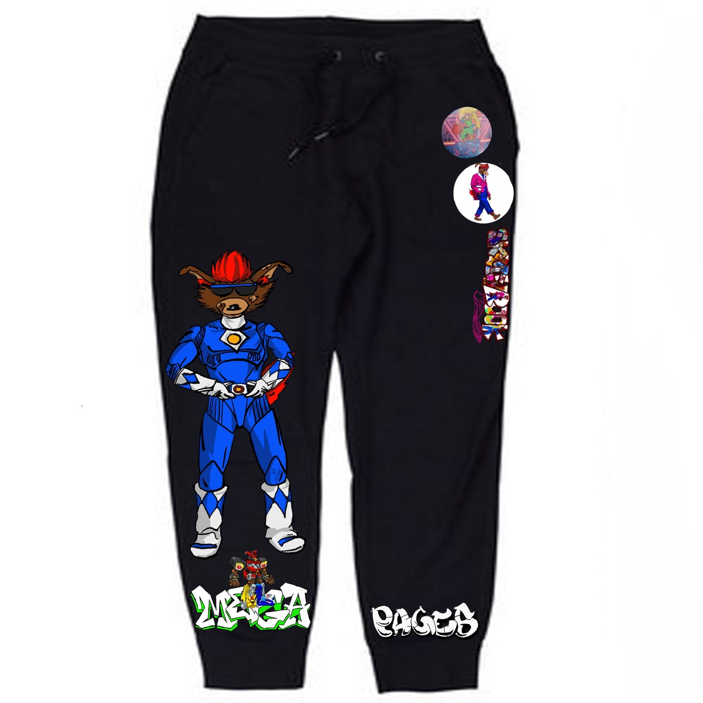 The Mighty Graffitix Black Sweatpants
