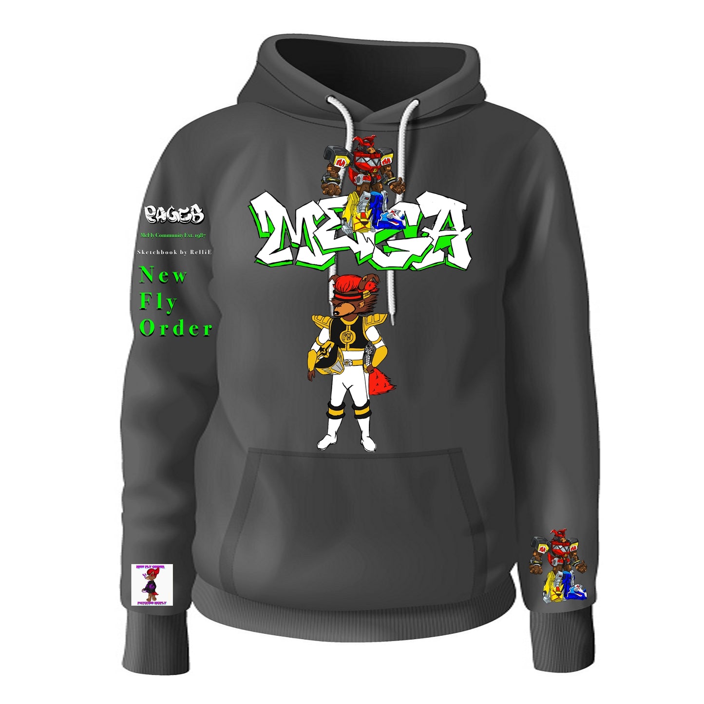 The Mighty Graffitix Tier 2 Black Hoodie