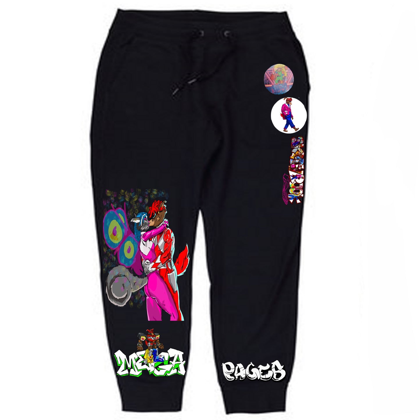 The Mighty Graffitix Black Sweatpants