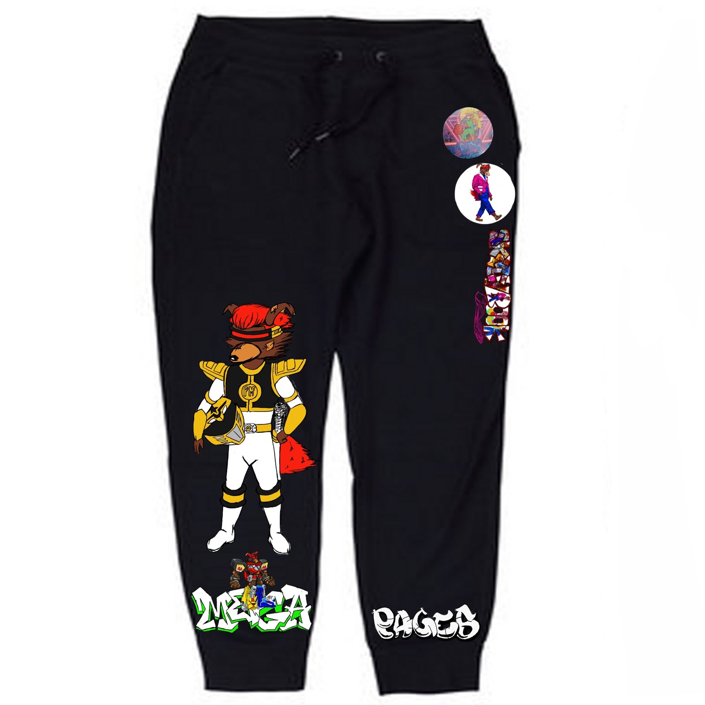 The Mighty Graffitix Black Sweatpants