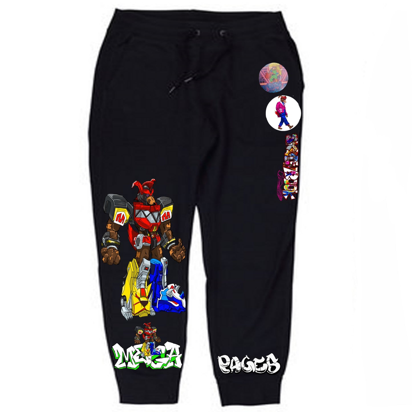 The Mighty Graffitix Black Sweatpants