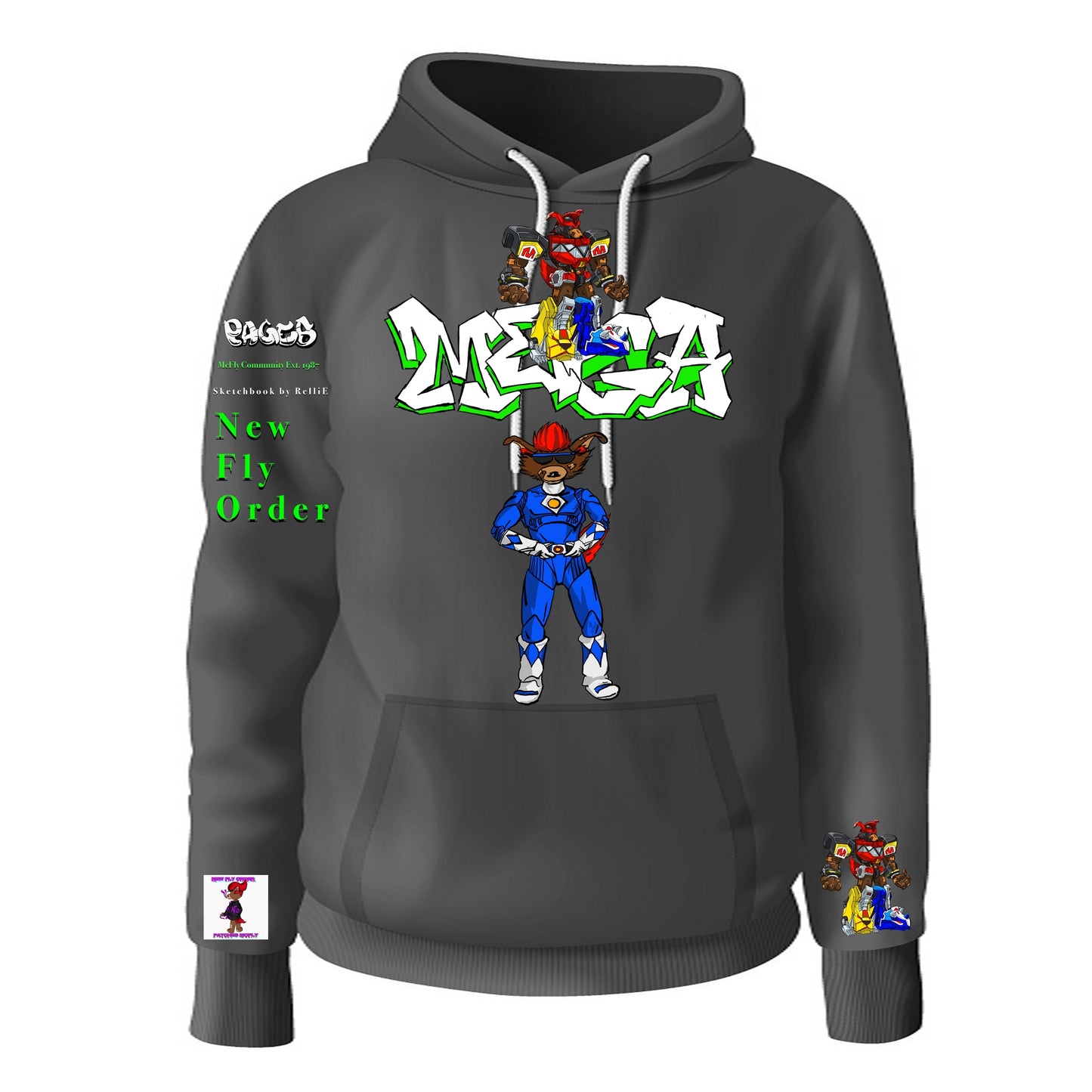The Mighty Graffitix Tier 2 Black Hoodie