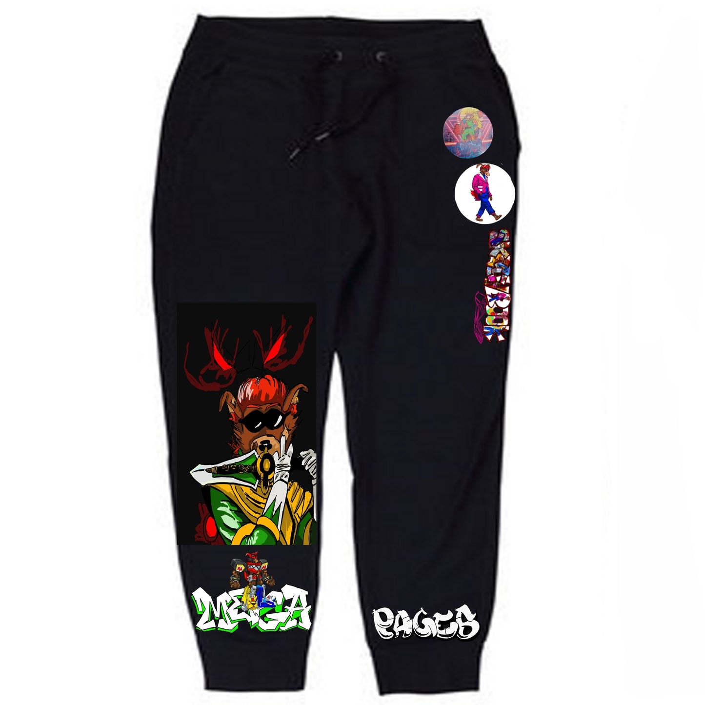 The Mighty Graffitix Black Sweatpants