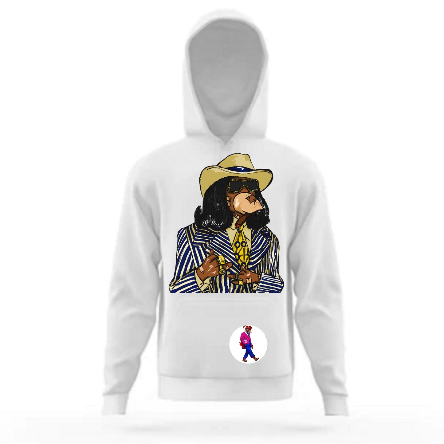 Gin & Juice Sketchbook: Pages White Hoodie
