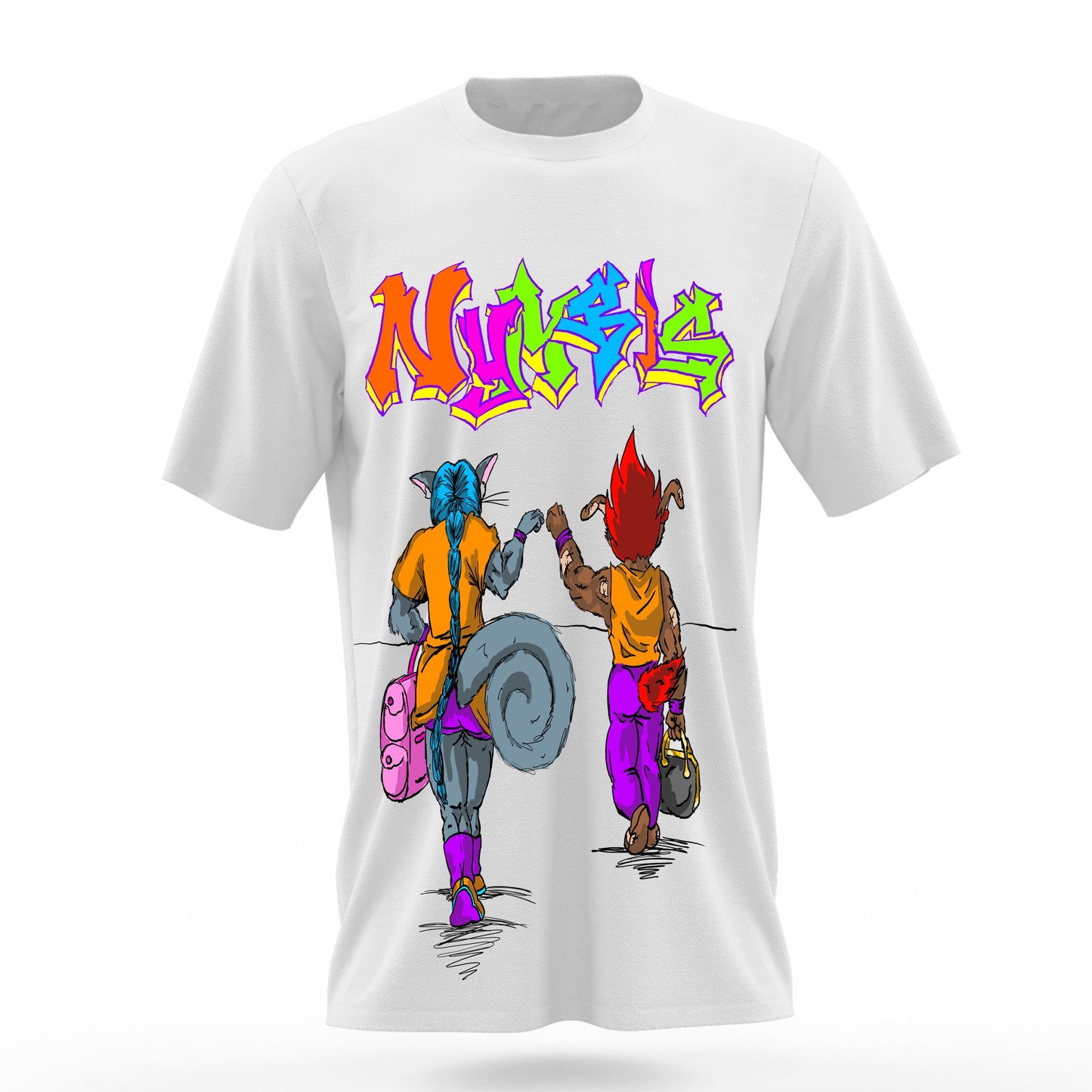 Power Couple Nymbis Basic White T-Shirt
