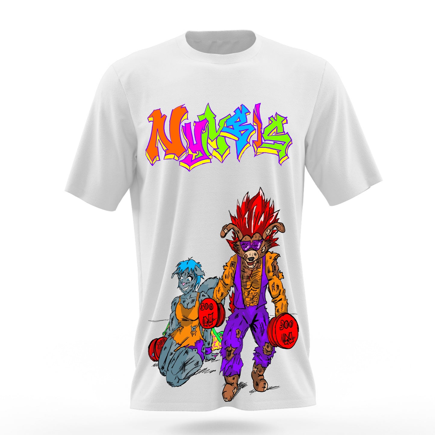 Power Couple Nymbis Basic White T-Shirt