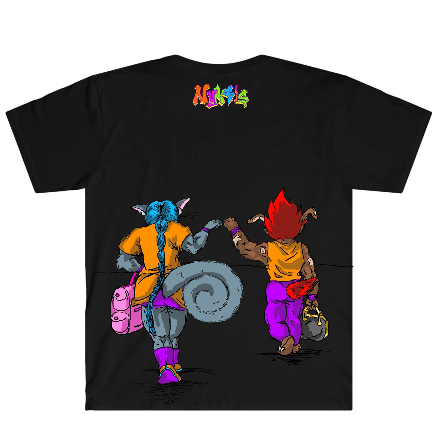 Power Couple Graffitix Black T-Shirt
