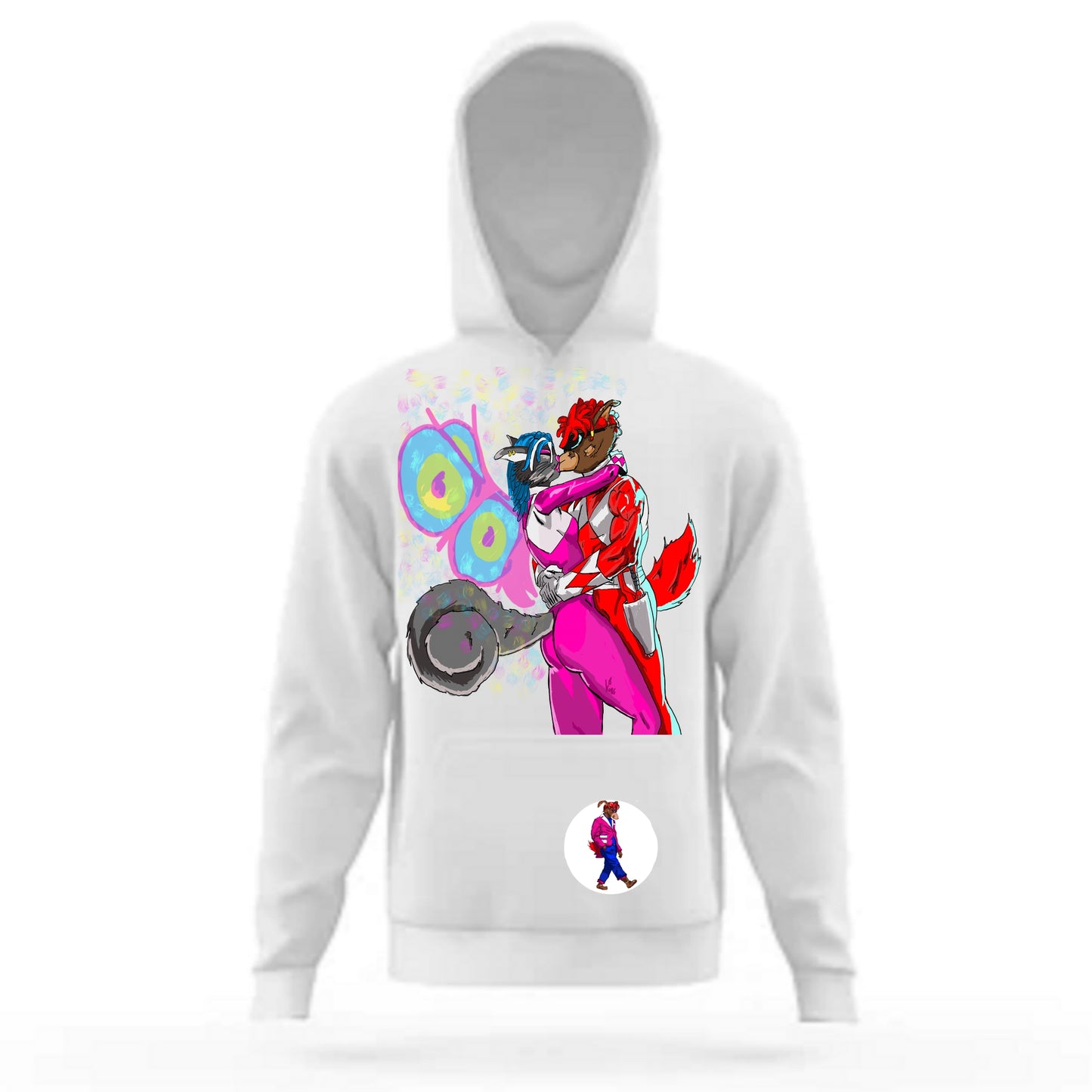 Power Lover Sketchbook: Pages White Hoodie