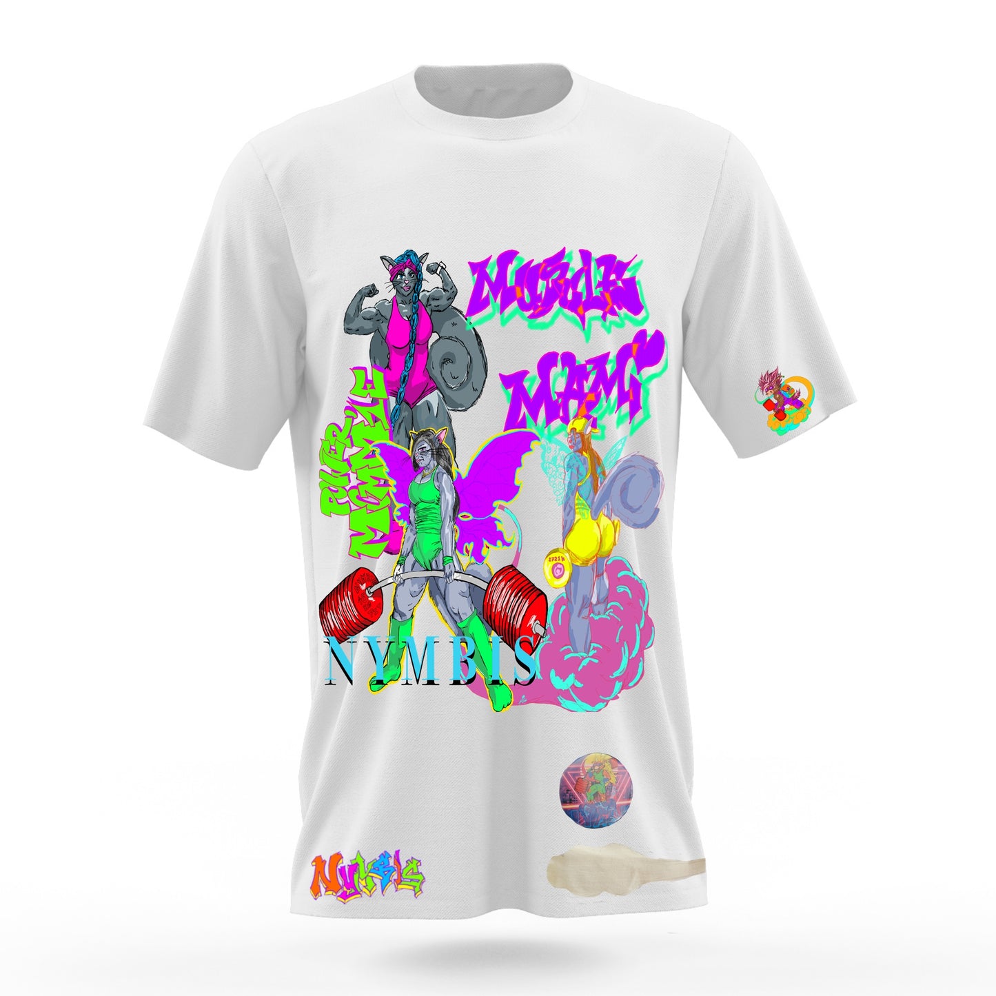 Power Mommie Max Graffitix White T-Shirt