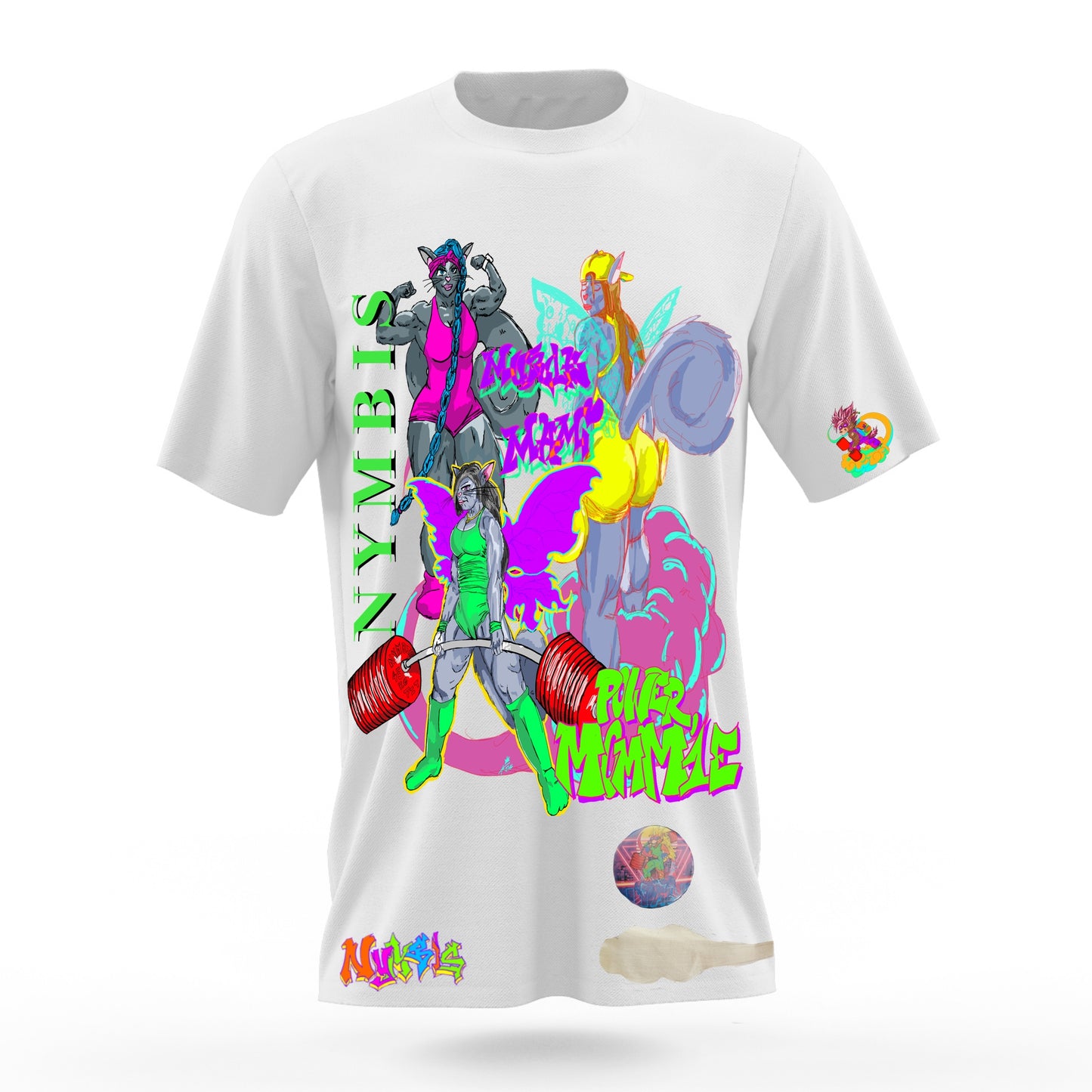 Power Mommie Max Graffitix White T-Shirt