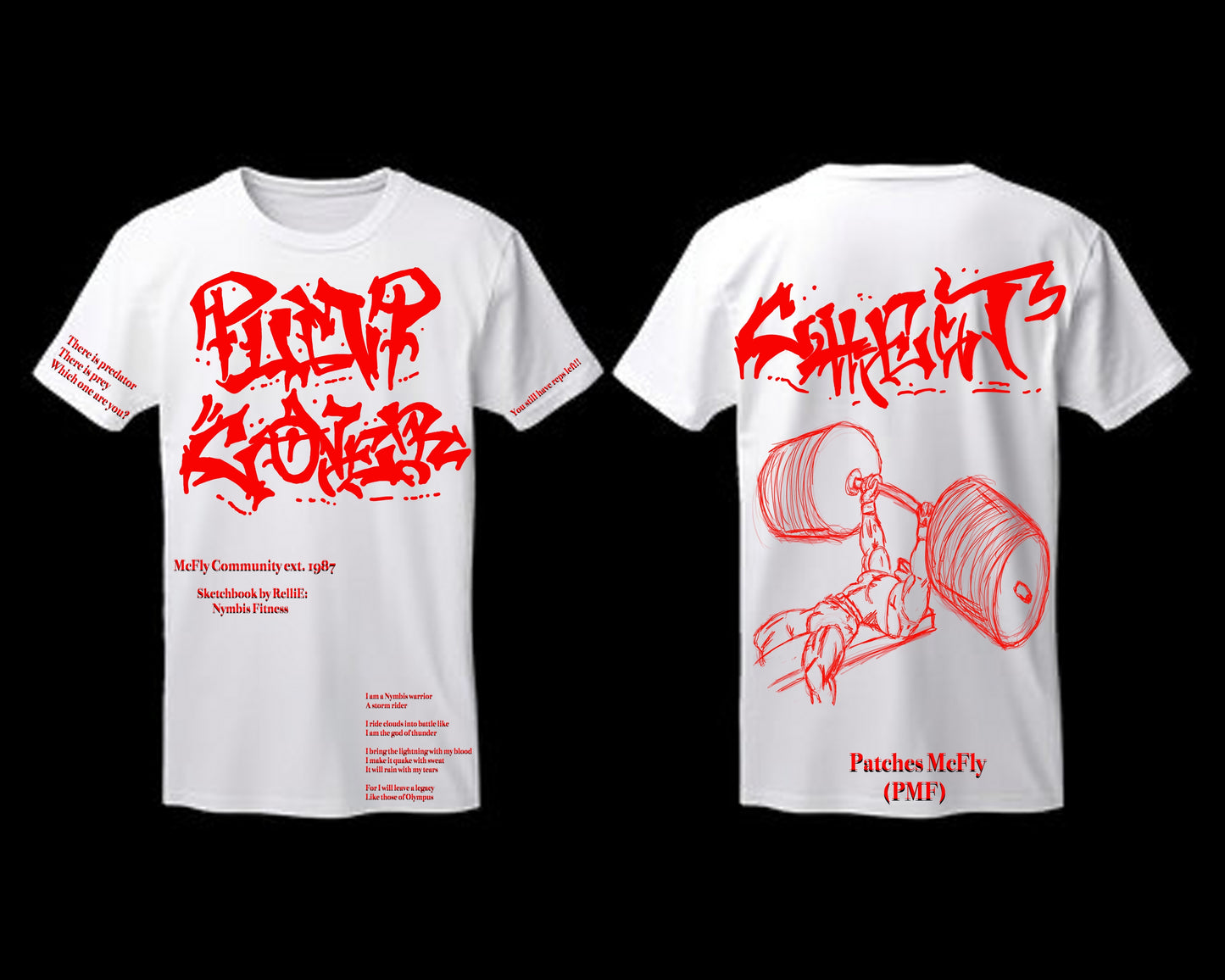 Pump Cover Patches Chest White T-Shirt