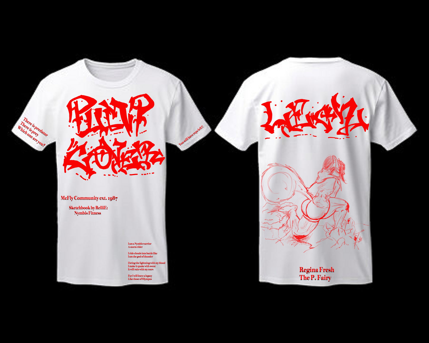 Pump Cover Regina Legz White T-Shirt