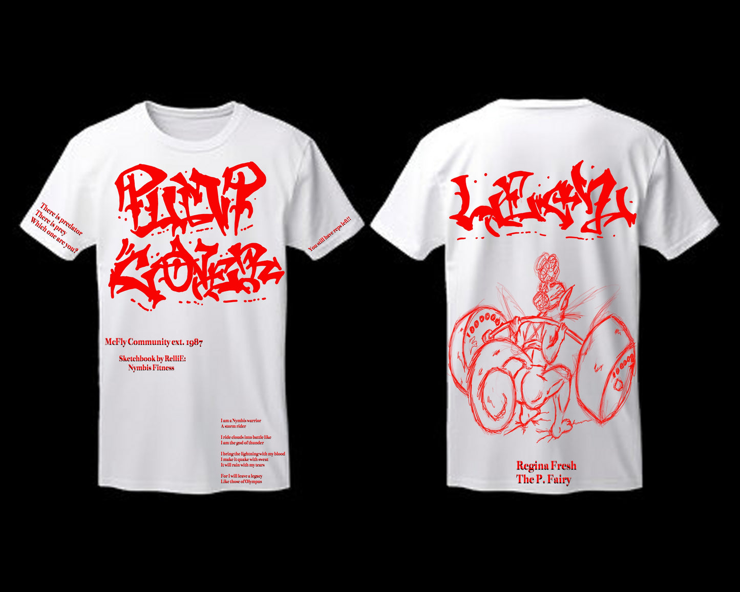 Pump Cover Regina Legz White T-Shirt