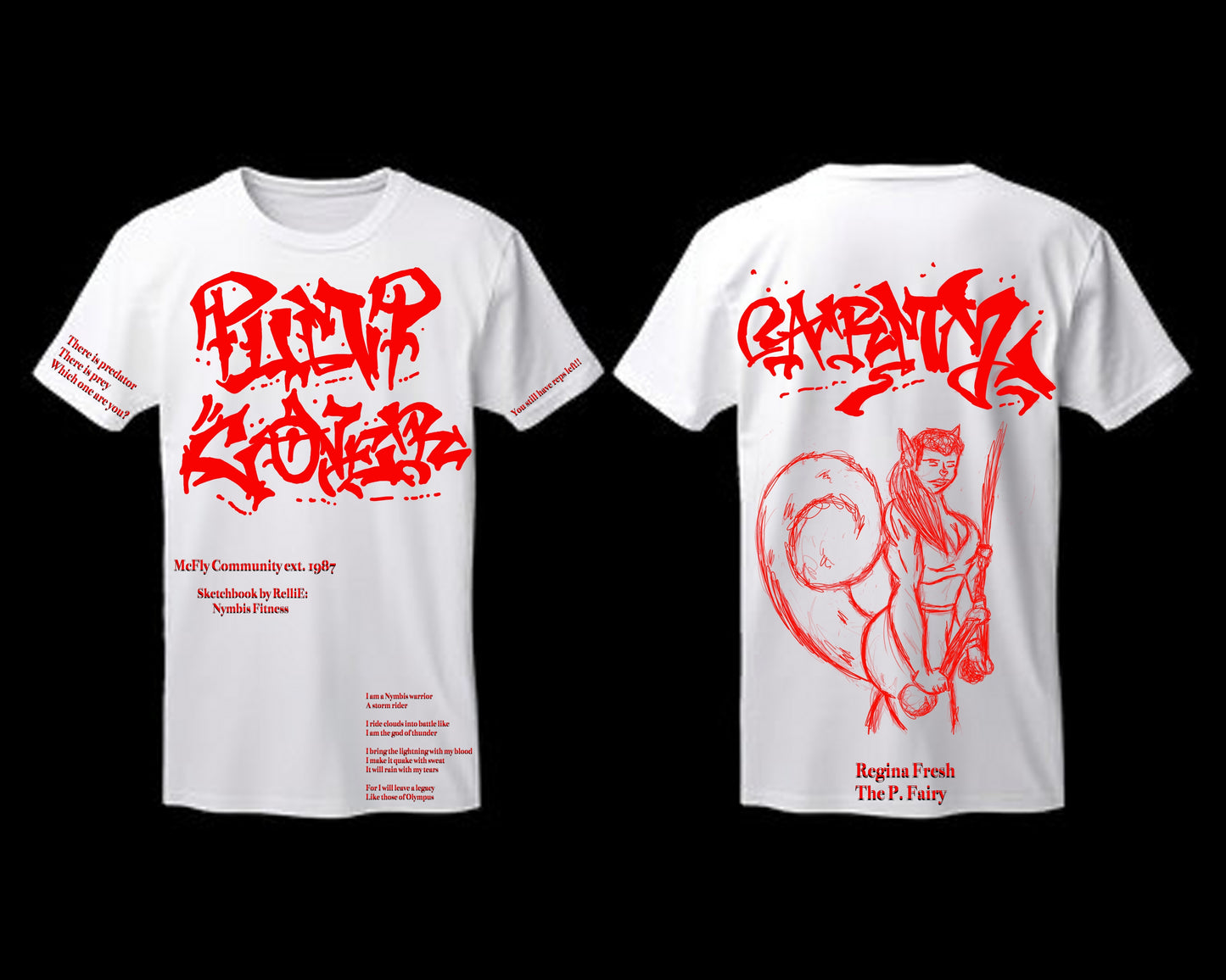 Pump Cover Regina Armz White T-Shirt
