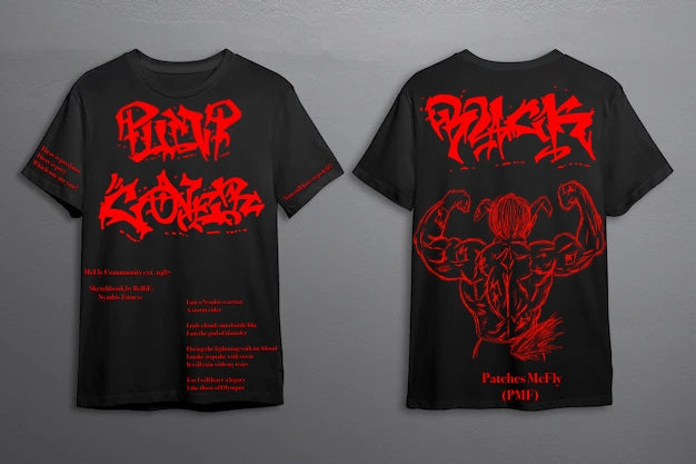 Pump Cover Patches Back Black T-Shirt